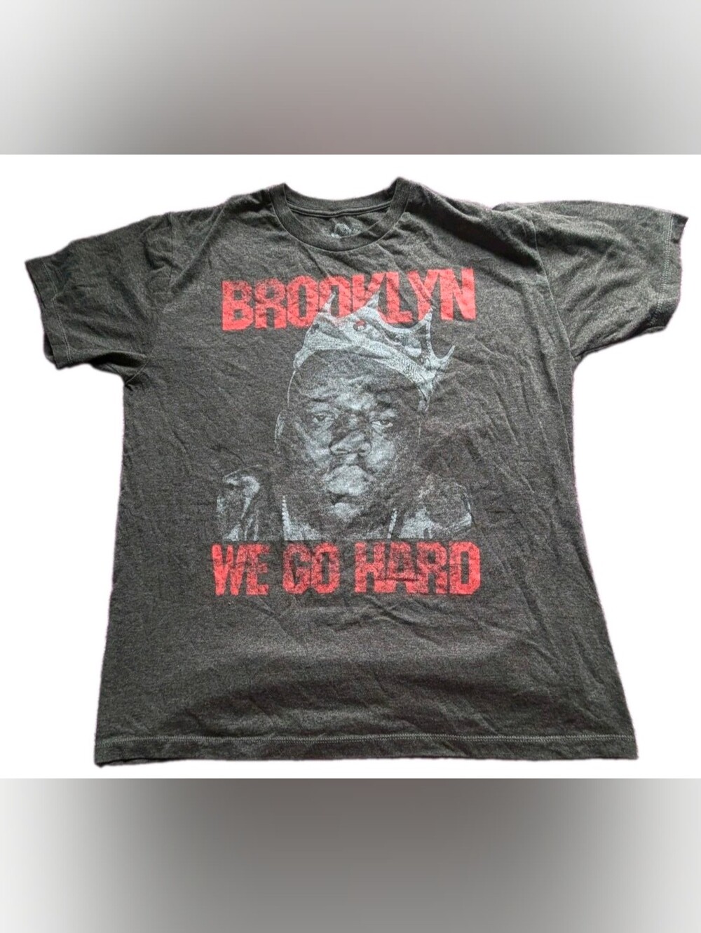 Notorious BIG Biggie Smalls Crown T-Shirt Large American Rag Brooklyn We Go Hard